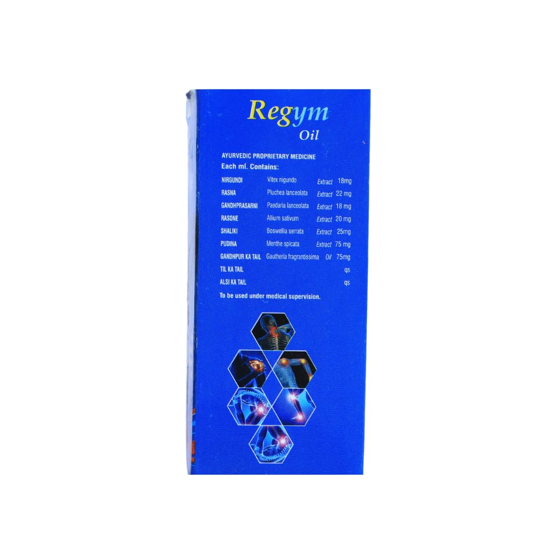 Combo Pack – Oil 100ML & Regym PJ Tablet 30 Tablets Ayurvedic, Joint & Bone Health Support | Glucosamine, Chondroitin, Boswellia-Infused Tablets & Roll-On Oil (1)