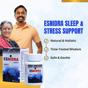 Capsules for Sleep Support & Stress Management - Ayurvedic Herbal Formula with Ashwagandha, Brahmi, Shankhpushpi & Jatamansi | Non-Habit Forming | 30 Capsules (1)