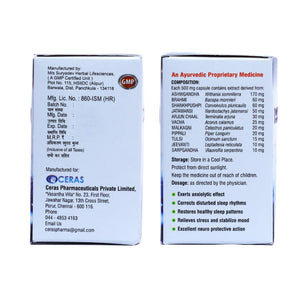 Capsules for Sleep Support & Stress Management - Ayurvedic Herbal Formula with Ashwagandha, Brahmi, Shankhpushpi & Jatamansi | Non-Habit Forming | 30 Capsules (1)