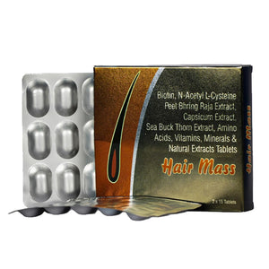 Tablets for Hair Growth & Strength | Nutraceutical Hair Supplement | Power of 34 Ingredients with Biotin, Peet Bhring Raja, Grape Seed Extract | Reduces Hair Fall, Boosts Shine, Nourishes Scalp | 30 Tablets| 100% Vegan (1)