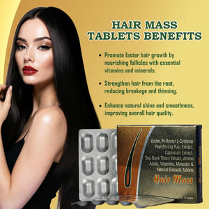 Tablets for Hair Growth & Strength | Nutraceutical Hair Supplement | Power of 34 Ingredients with Biotin, Peet Bhring Raja, Grape Seed Extract | Reduces Hair Fall, Boosts Shine, Nourishes Scalp | 30 Tablets| 100% Vegan (1)