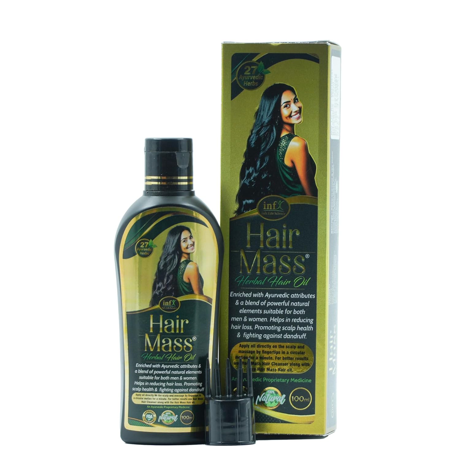 Ayurvedic Hair Oil Ideal For Men & Women | 100% Ayurvedic Medicinal Oil for Hair Strength & Shine | Power of 27 Ingredients With Bhringraj, Neem, Amla & Coconut Oil | Chemical-Free | 100 ml (1)