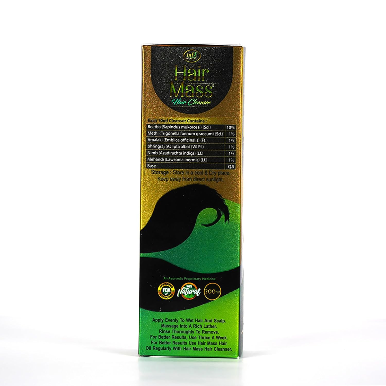 Ayurvedic Cleanser/Shampoo | Best for Dandruff & Lice Control | Power of 6 Ayurvedic Ingredients - Reetha, Neem & Bhringraj | Shampoo for Men & Women | For All Hair Types, 200 ml (1)