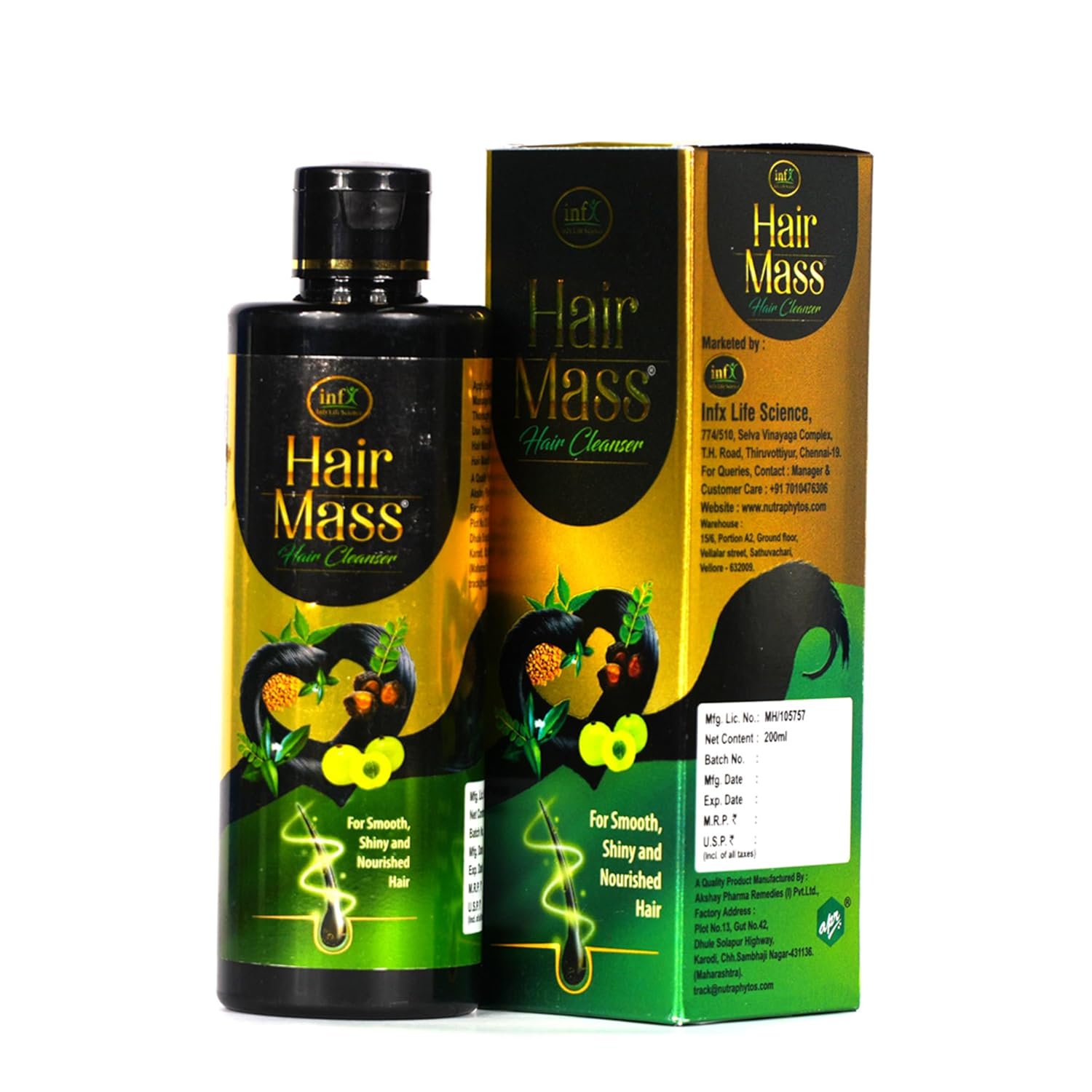 Ayurvedic Cleanser/Shampoo | Best for Dandruff & Lice Control | Power of 6 Ayurvedic Ingredients - Reetha, Neem & Bhringraj | Shampoo for Men & Women | For All Hair Types, 200 ml (1)