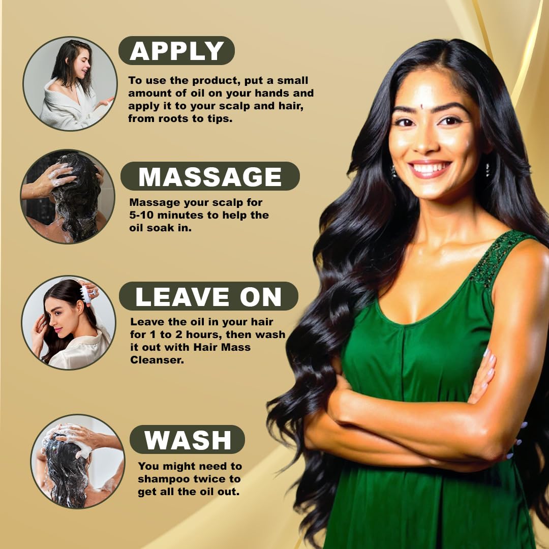 Ayurvedic Hair Oil Ideal For Men & Women | 100% Ayurvedic Medicinal Oil for Hair Strength & Shine | Power of 27 Ingredients With Bhringraj, Neem, Amla & Coconut Oil | Chemical-Free | 100 ml (1)