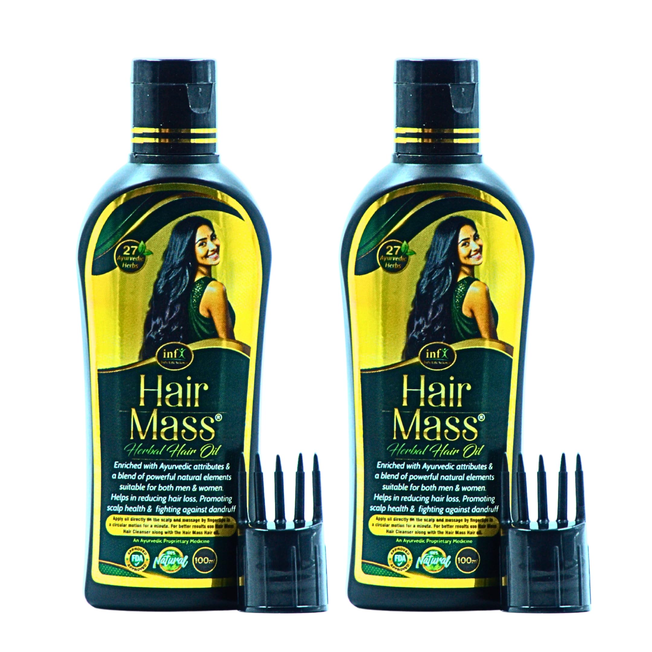 Ayurvedic Hair Oil Ideal For Men & Women | 100% Ayurvedic Medicinal Oil for Hair Strength & Shine | Power of 27 Ingredients With Bhringraj, Neem, Amla & Coconut Oil | Chemical-Free | 100 ml (1)