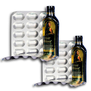 Combo for Hair Growth | 100% Ayurvedic Hair Oil 100ml & Nutraceutical 30 Hair Mass Tablets | Reduces Hair Fall, Strengthens Roots, Boosts Shine & Volume | Ayurvedic Herbs, Biotin & Essential Nutrients | 100% Vegan (2)