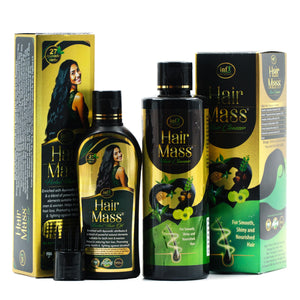 Oil 100ML & Hair Mass Cleanser/Shampoo 200ML Combo Pack | Ayurvedic Hair Care with Bhringraj, Neem, Methi & Reetha | For Dandruff & Lice Control | Anti Hair Fall Kit | FDA Approved, Suitable for All Hair Types (1)